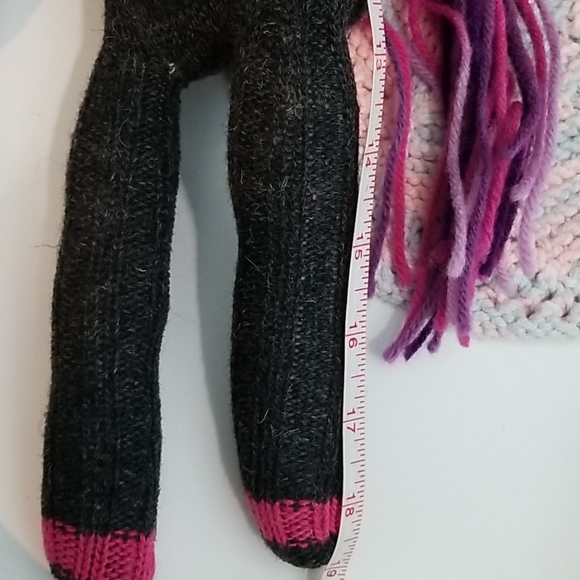 Handmade sock puppet gray & purple horse - Picture 8 of 8